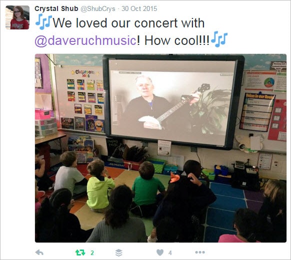 virtual concert for a school assembly with dave ruch