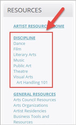 indy arts resources for artists