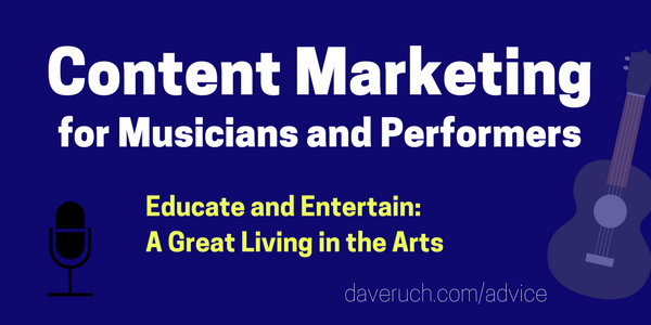 content marketing tips for artists and creative performers