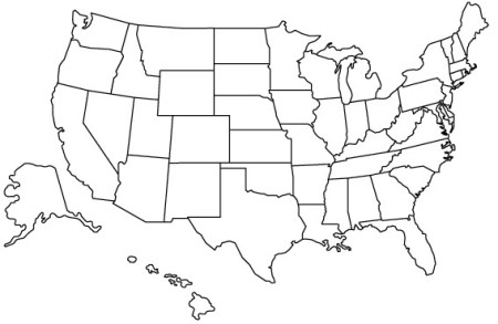Blank Map of US - Dave Ruch