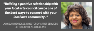 arts council connections for musicians