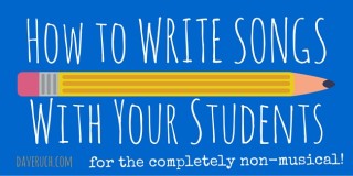 Image for Arts integration post on how to write songs with students
